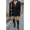 Chemise en maille ajourée à manches longues
