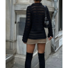 Chemise en maille ajourée à manches longues
