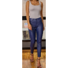 Pantalon slim enduit