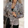 Veste Blazer imprimée léopard