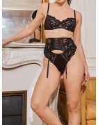 Ensemble lingerie 3 pièces glamour