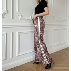 Pantalon large léopard