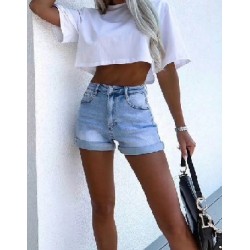 Short en jean femme