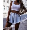 Short en jean léger