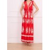 Robe longue avec imprimée