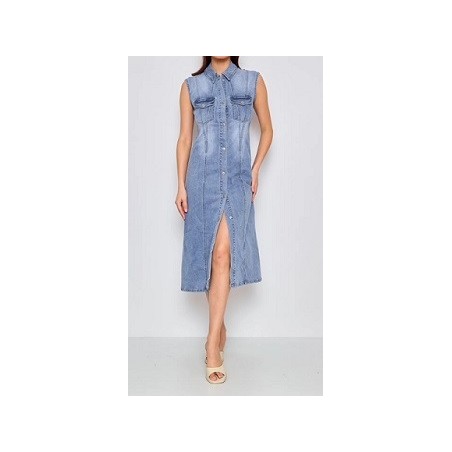 Robe longue jeans