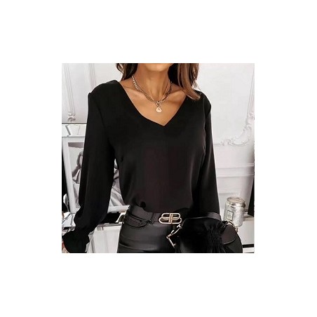 Top blouse manche longue