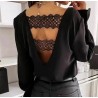 Top blouse manche longue