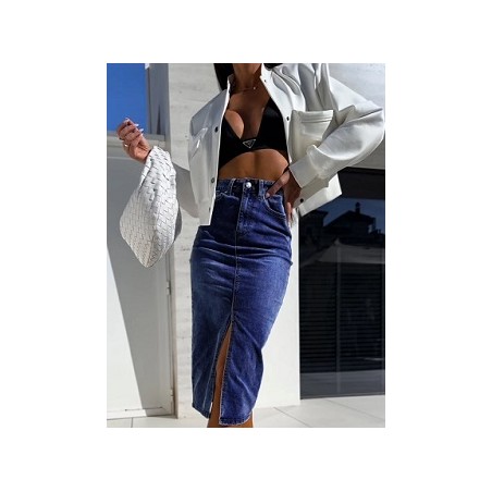 Jupe longue en jean