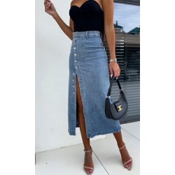 Jupe longue en jean