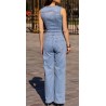 Combinaison en jean stretch sans manches