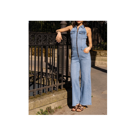 Combinaison femme stretch en jean