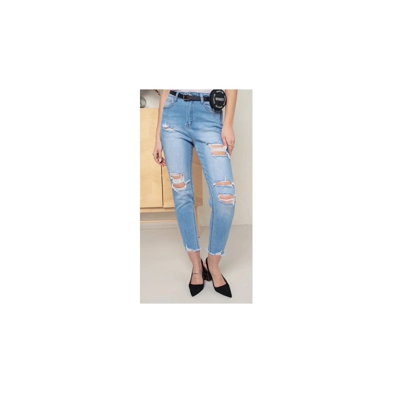 Jean femme stretch déchiré
