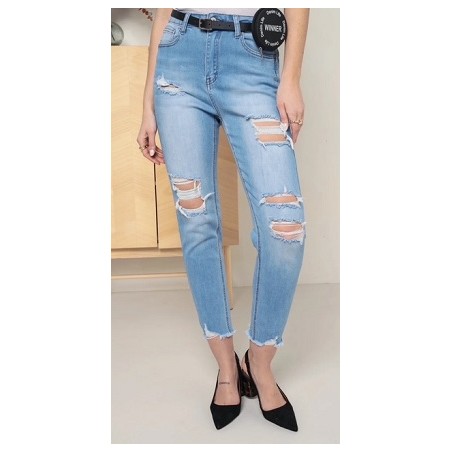 Jean femme stretch déchiré