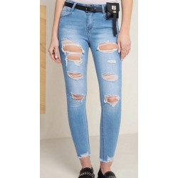 Jean skinny stretch déchiré...