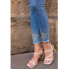 Jean skinny stretch avec broderie