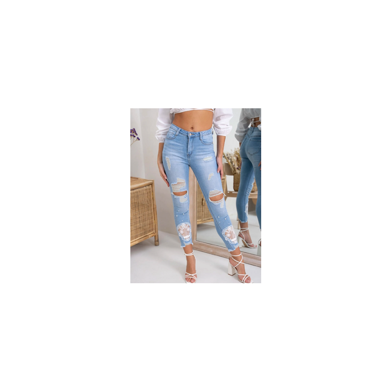 Jean skinny stretch déchiré