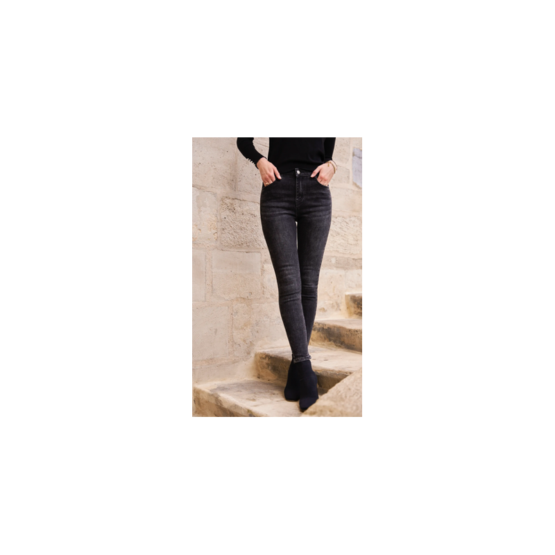 Jean skinny stretch taille haute