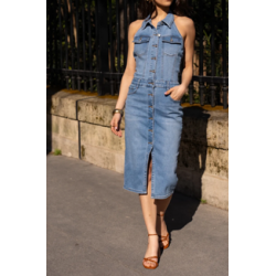 Robe mi- longue en jean...
