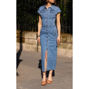 Robe longue en jean stretch