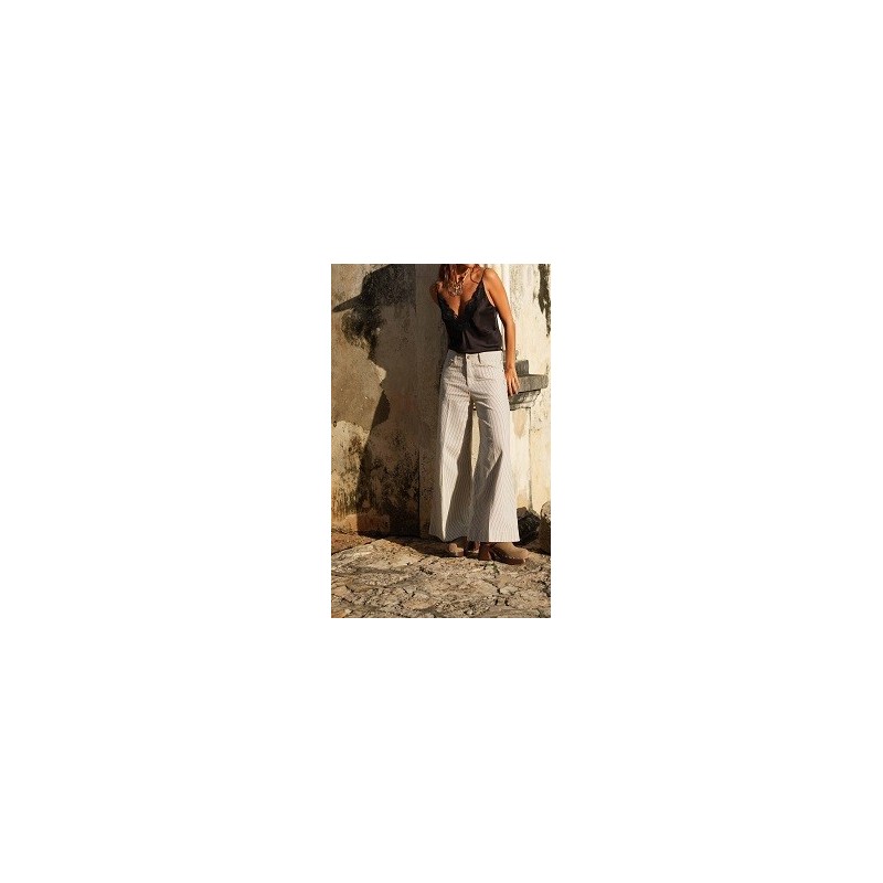 Jean rayé taupe Jean rayé taupe