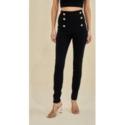 Leggings long orné de boutons
