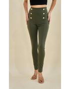 Leggings long orné de boutons