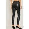 Leggings noir taille haute, avec détaille couture au dos.