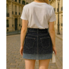 Jupe en jean avec strasse
