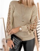 Pull femme maille en lurex