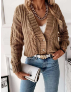 Gilet femme torsadé