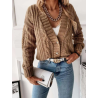 Gilet femme torsadé
