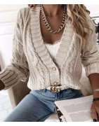Gilet femme torsadé