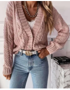 Gilet femme torsadé