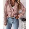 Gilet femme torsadé